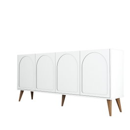 Hanah Home Lyon 81 Consola Blanco y Nogal